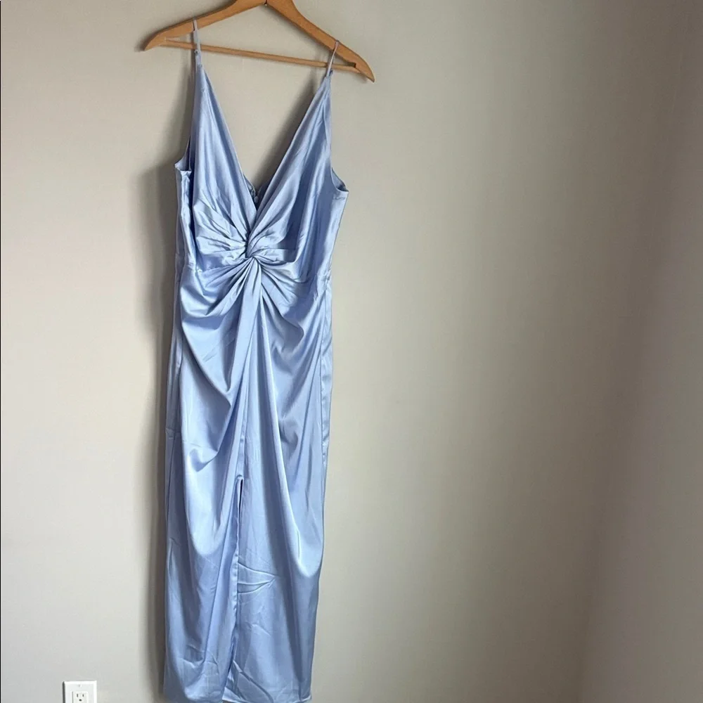 Abercrombie & Fitch Draped Twist-Front Maxi Dress Large
